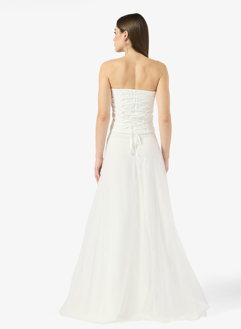 Ginger Sweetheart Neckline Corset Bodice Tulle Dress - Image 2